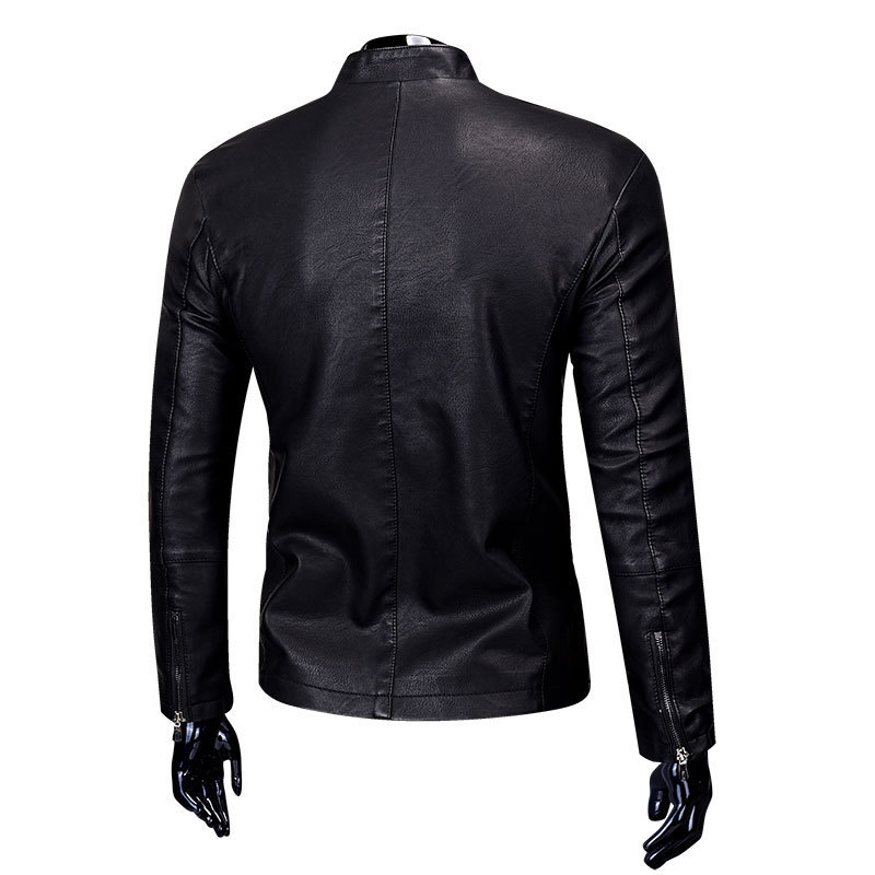 Men's leather jacket plus fleece coat