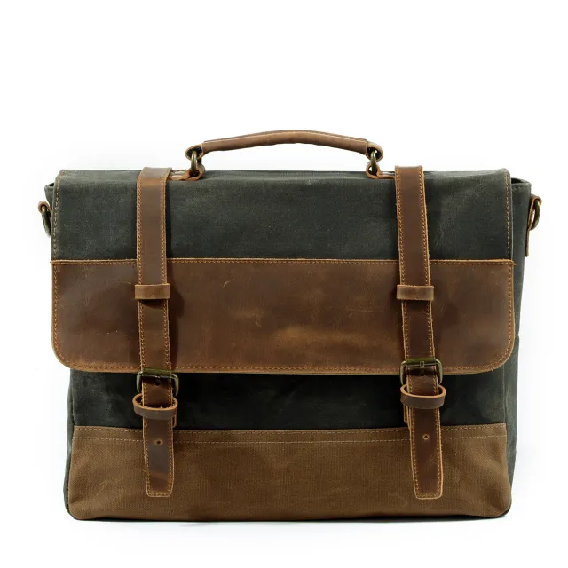 Waterproof oil wax canvas bag Green - Shop at LoveMi