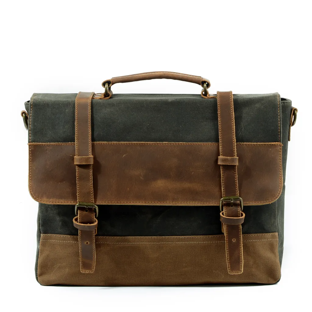 Waterproof oil wax canvas bag - Green