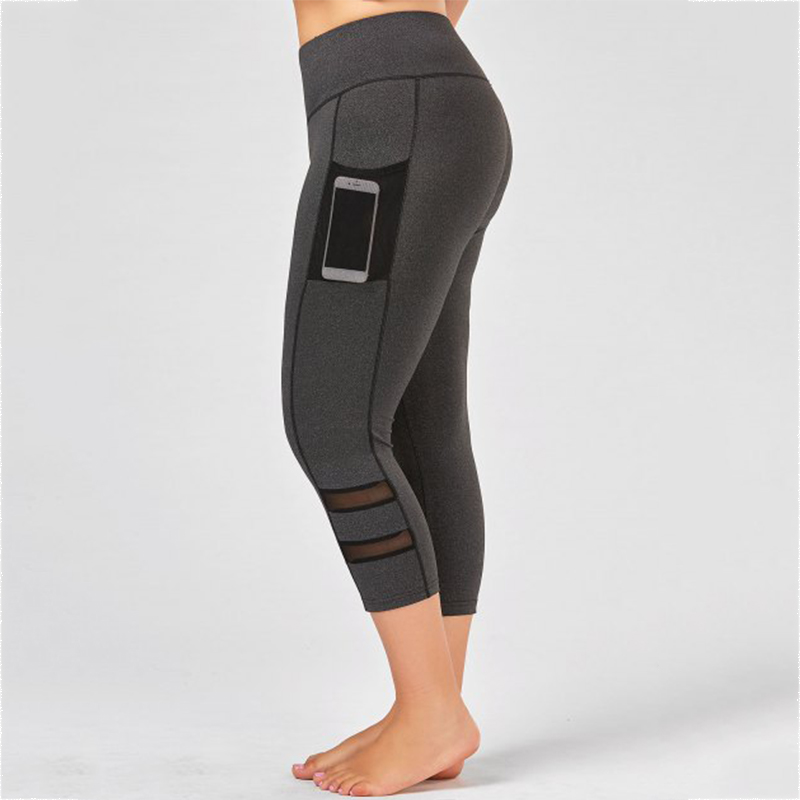Women's plus size sports cutout leggings Dark Grey - Shop at LoveMi