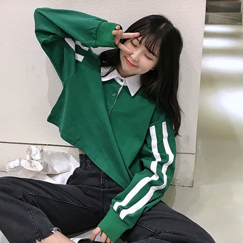 Polo collar student bottoming shirt