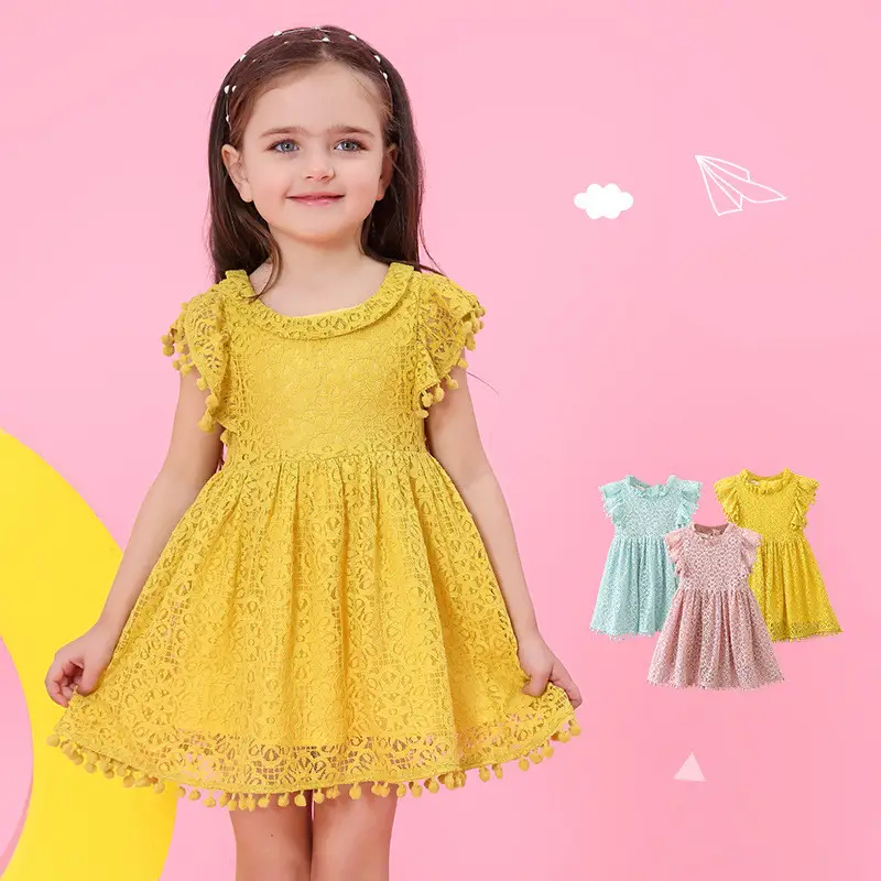 Lace ruffle button baby skirt
