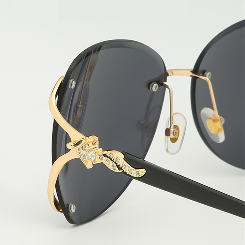 Pink Foxes Rhinestone Oversized Sunglasses - Image 2
