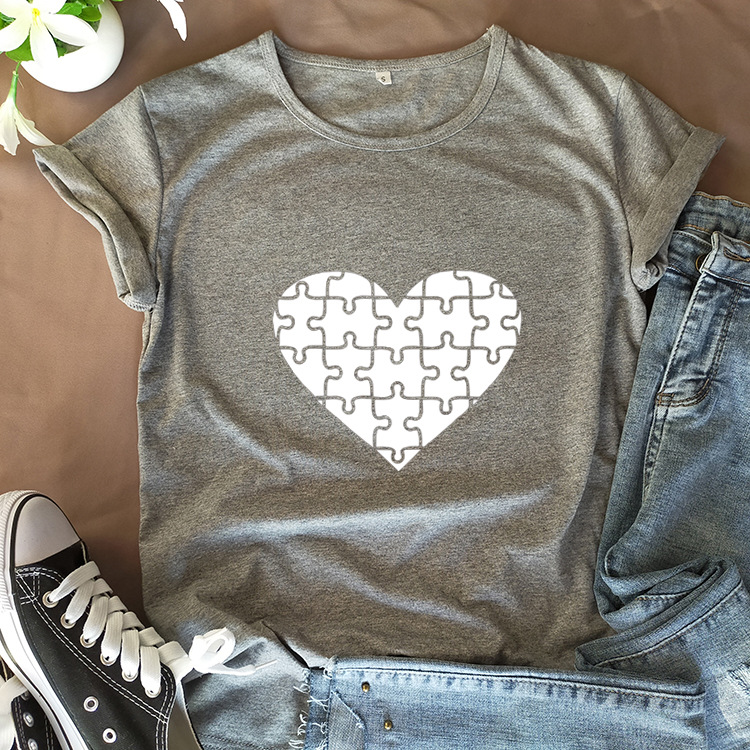 Love print short sleeve T-shirt
