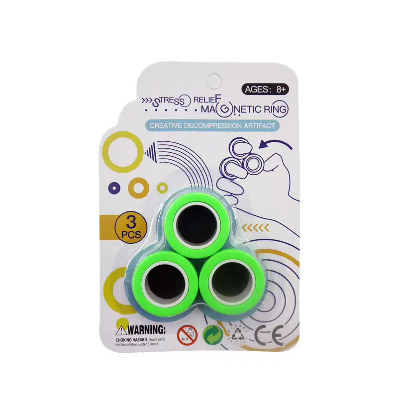 Office decompression toy ring magnetic finger ring
