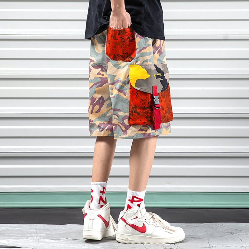 Men's Chinese style cargo shorts