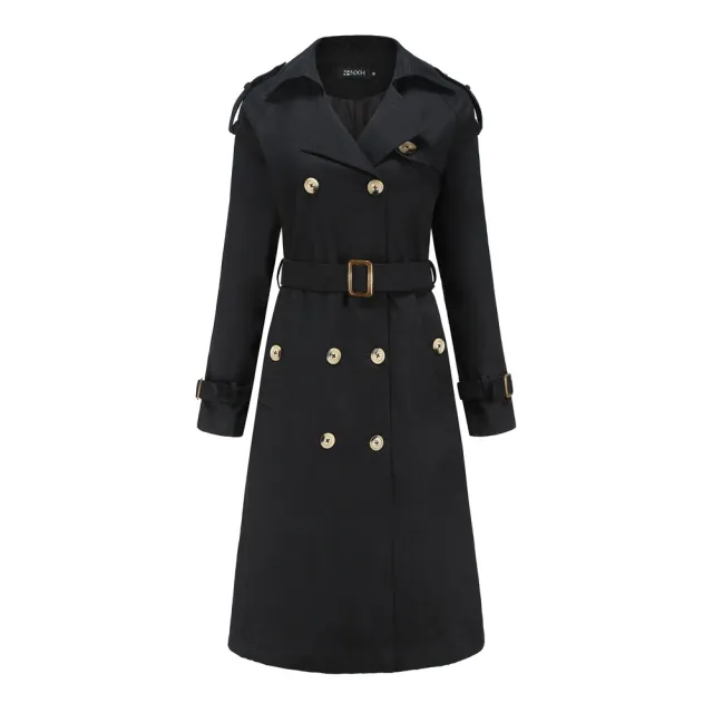 Pure cotton fashion classic coat Black - Shop at LoveMi