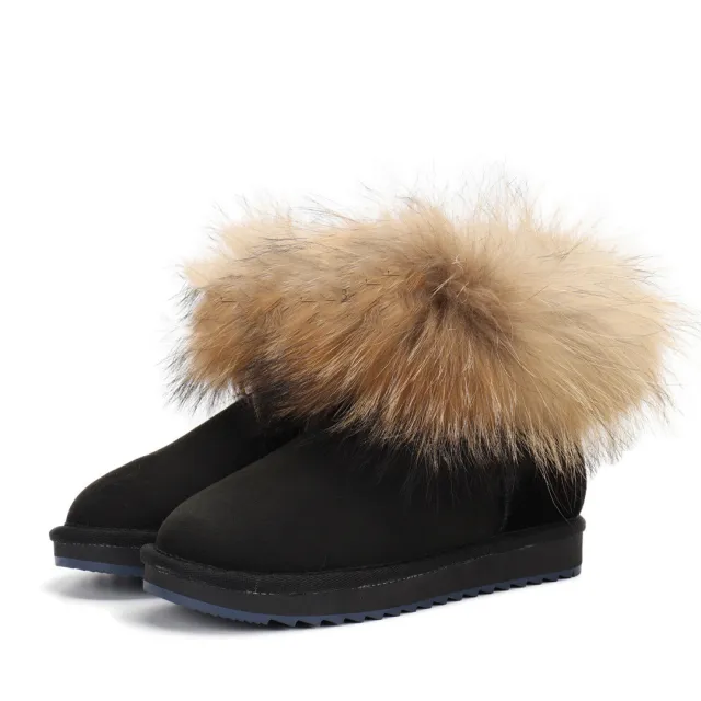 Genuine leather women's snow boots Black - Shop at LoveMi