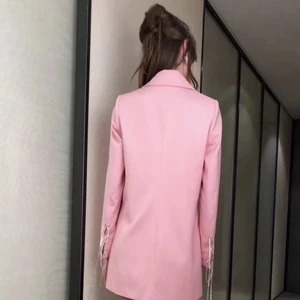 Rhinestone fringed blazer