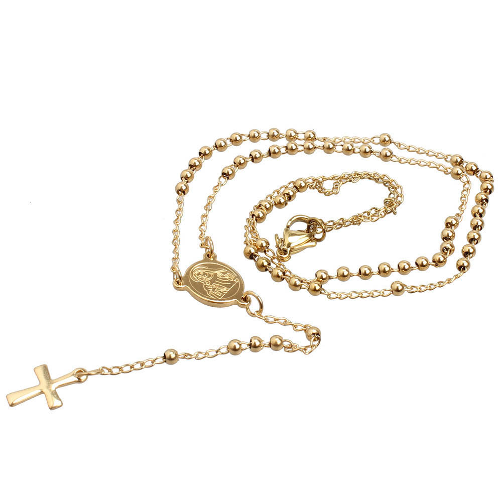 Titanium steel beaded necklace