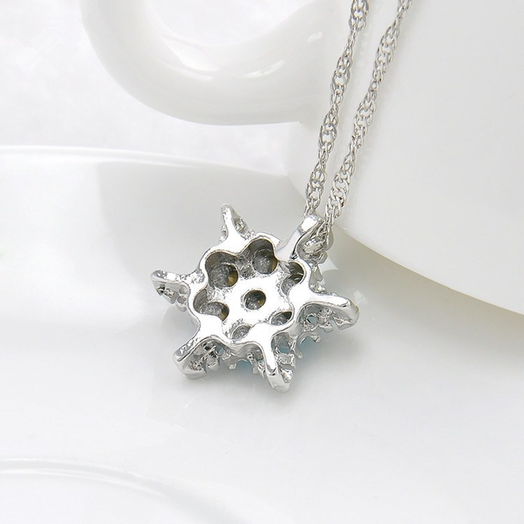 Children's Snowflake Crystal Pendant Necklace
