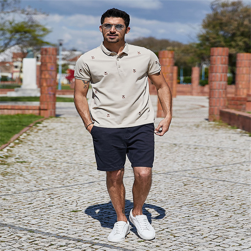 Borduurwerk Katoenen Korte Mouw T-Shirt