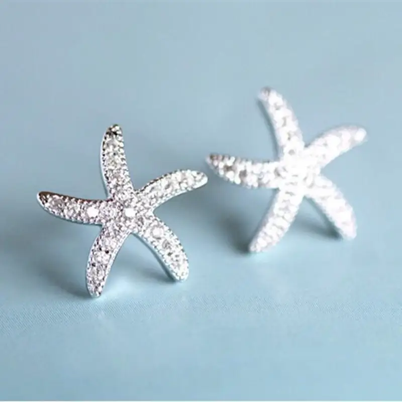 Sterling Silver Starfish Stud Earrings