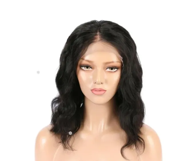 Front lace synthetic short curly hair Black - Shop at LoveMi