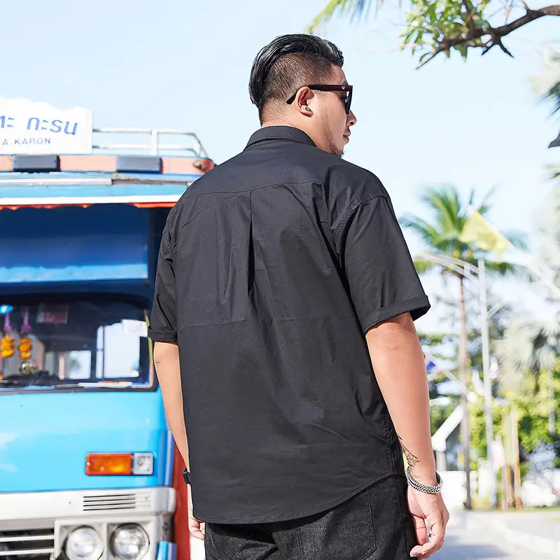 Black Printed Half Sleeve Shirt