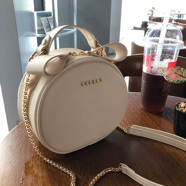 Fashion one shoulder small round bag White - Shop at LoveMi