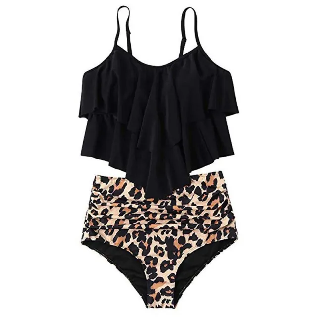 Ruffled bikini swimsuit Black - Shop at LoveMi