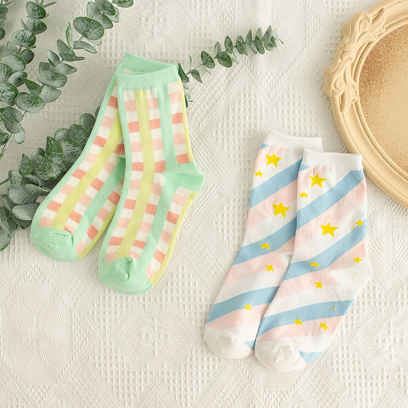 School soft color socks