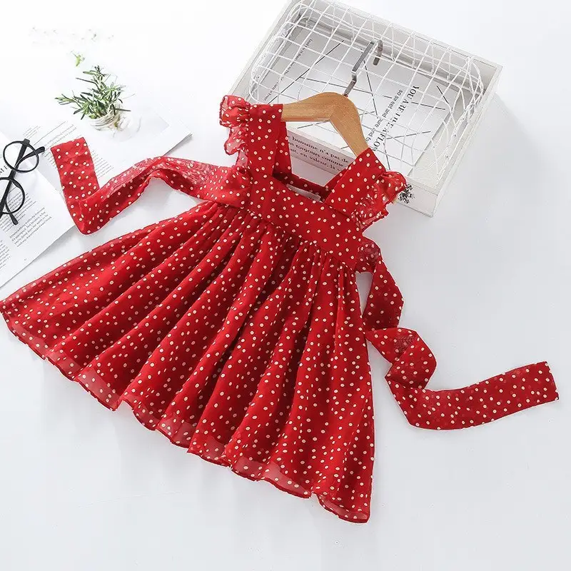 Chiffon Polka Dot Fashion Children's Princess Dress