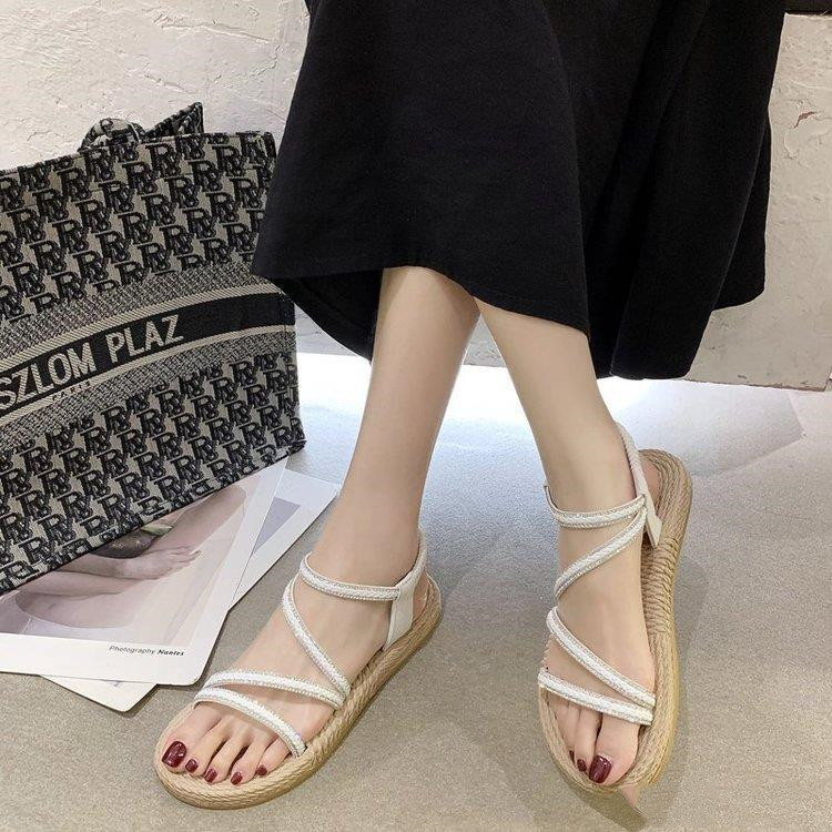 All-match straw beach shoes