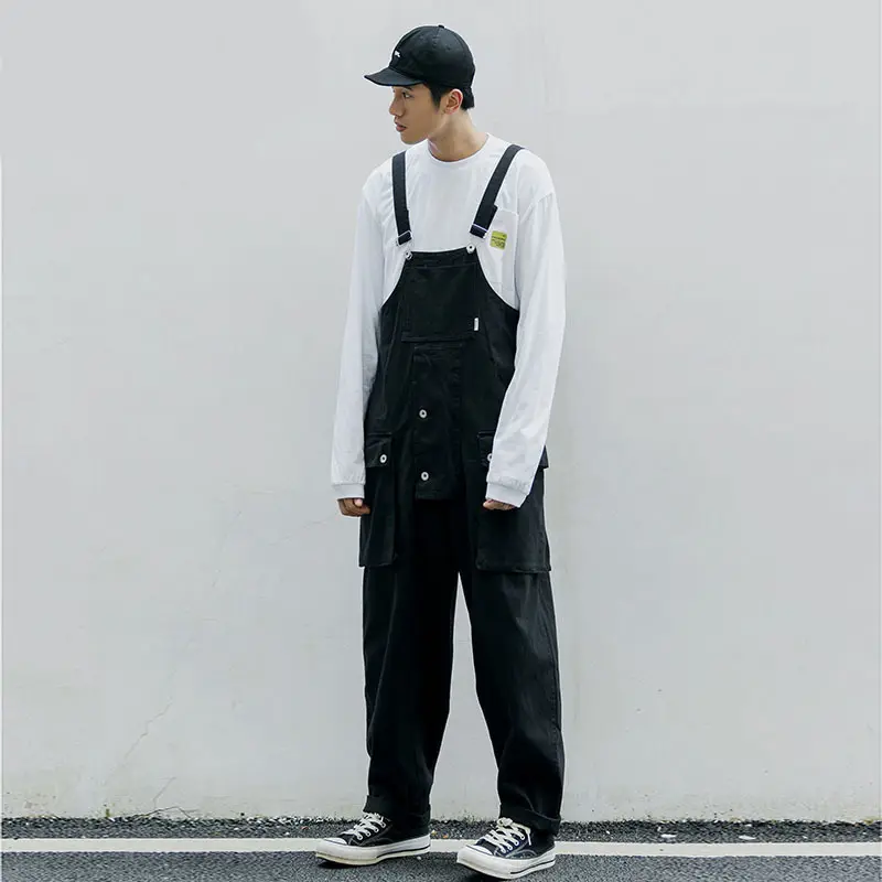 Retro wide-leg straight sling work pants