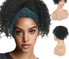 Wrap-wig 2 in 1 - Blue - View 1