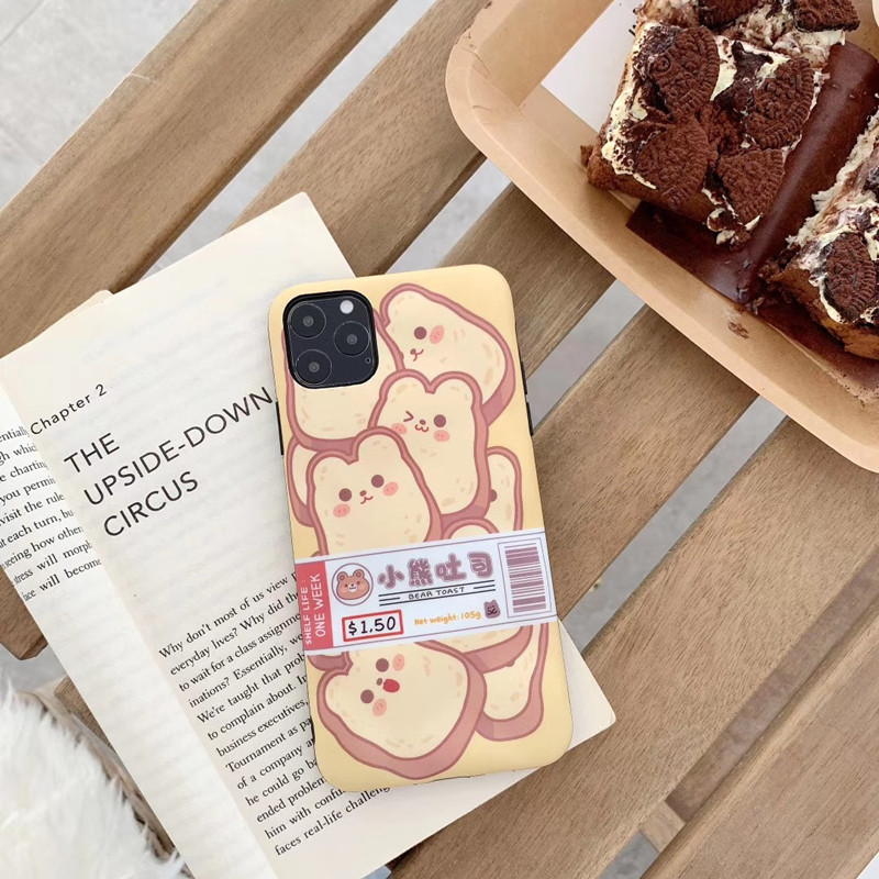 Bear Toast Cartoon Phone Case - Image 2