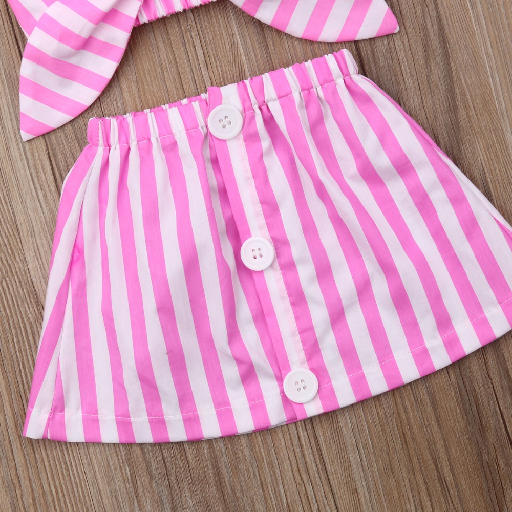 Bandeau bow striped dress