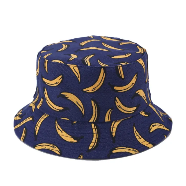 Banana print with fisherman's cap on both sides Blue - Shop at LoveMi