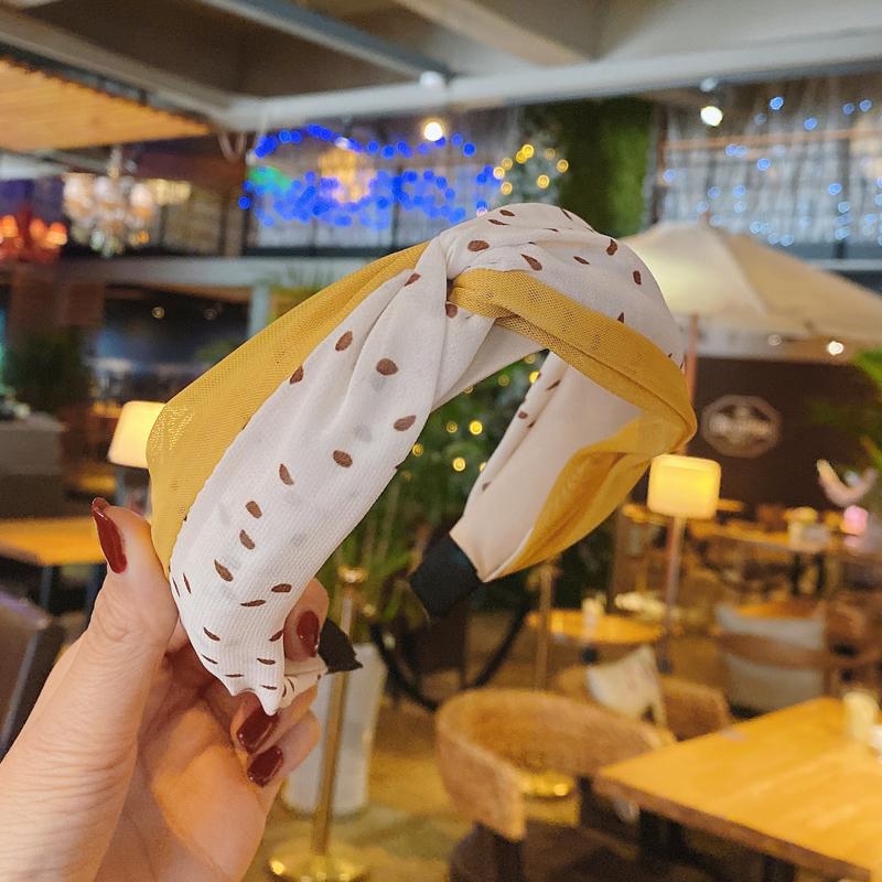 All match go out non slip headband Yellow White Dots - Shop at LoveMi