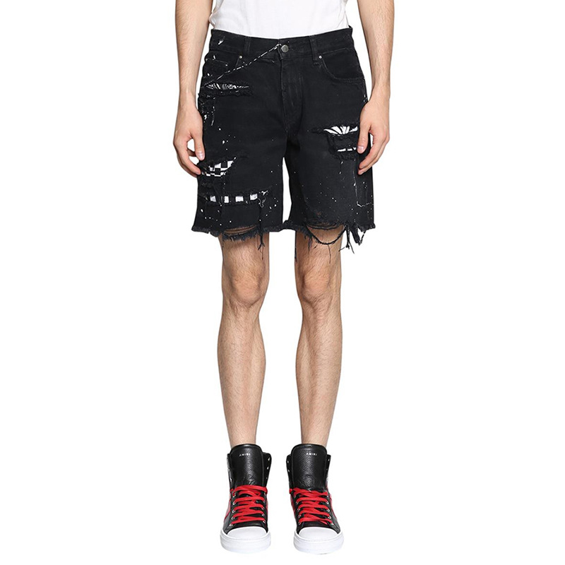 Street denim shorts