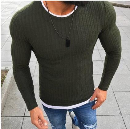 Four-color eight-yard stitching sweater pullover