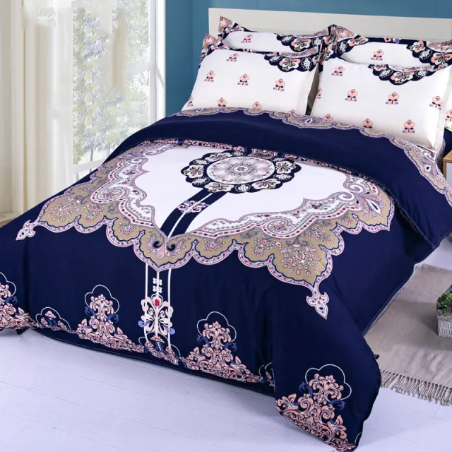 Four piece sanded bed sheet Navy Blue - Shop at LoveMi