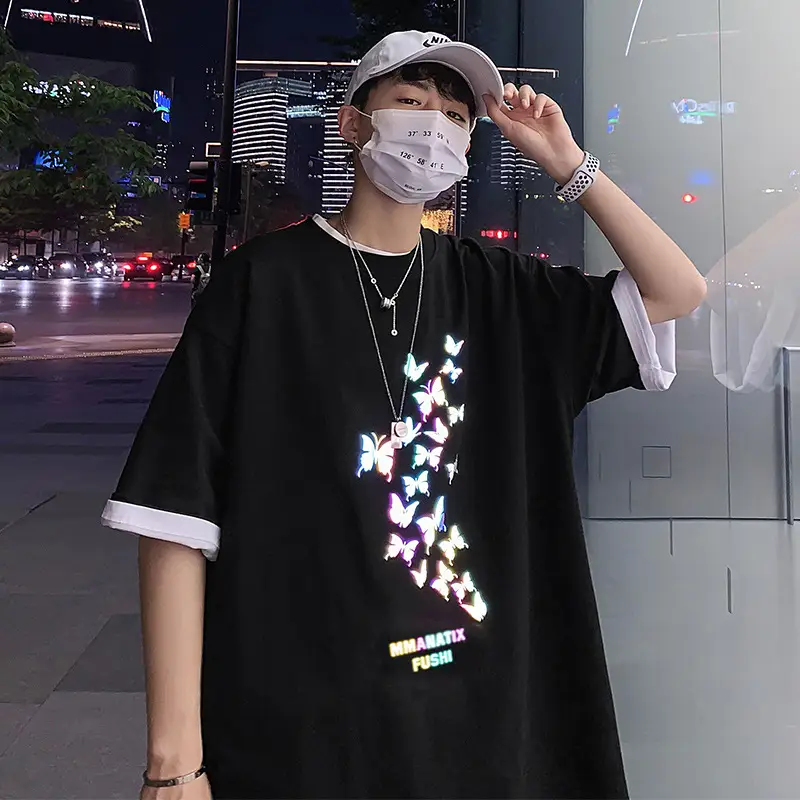 Reflective butterfly short sleeve