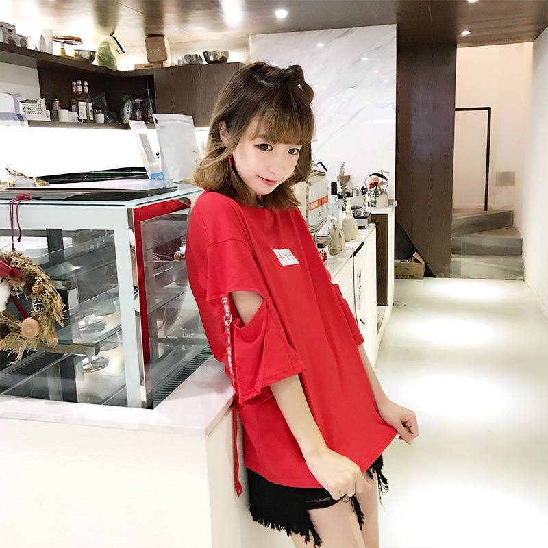 Summer new streamer half sleeve T-shirt