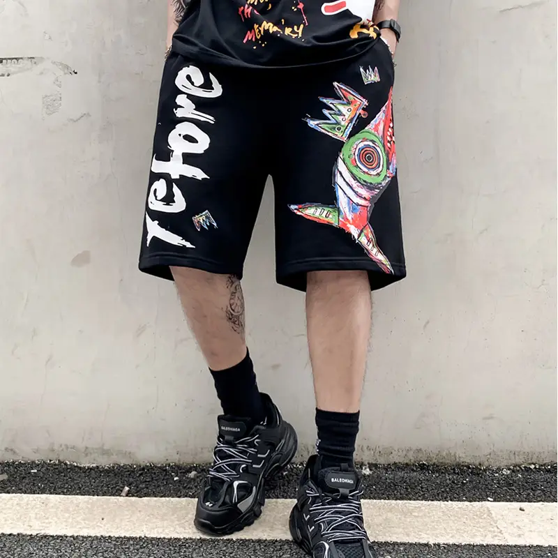 Men's letter print shorts