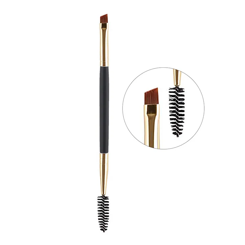 Angled eyebrow powder brush makeup brush tool - Black Gold