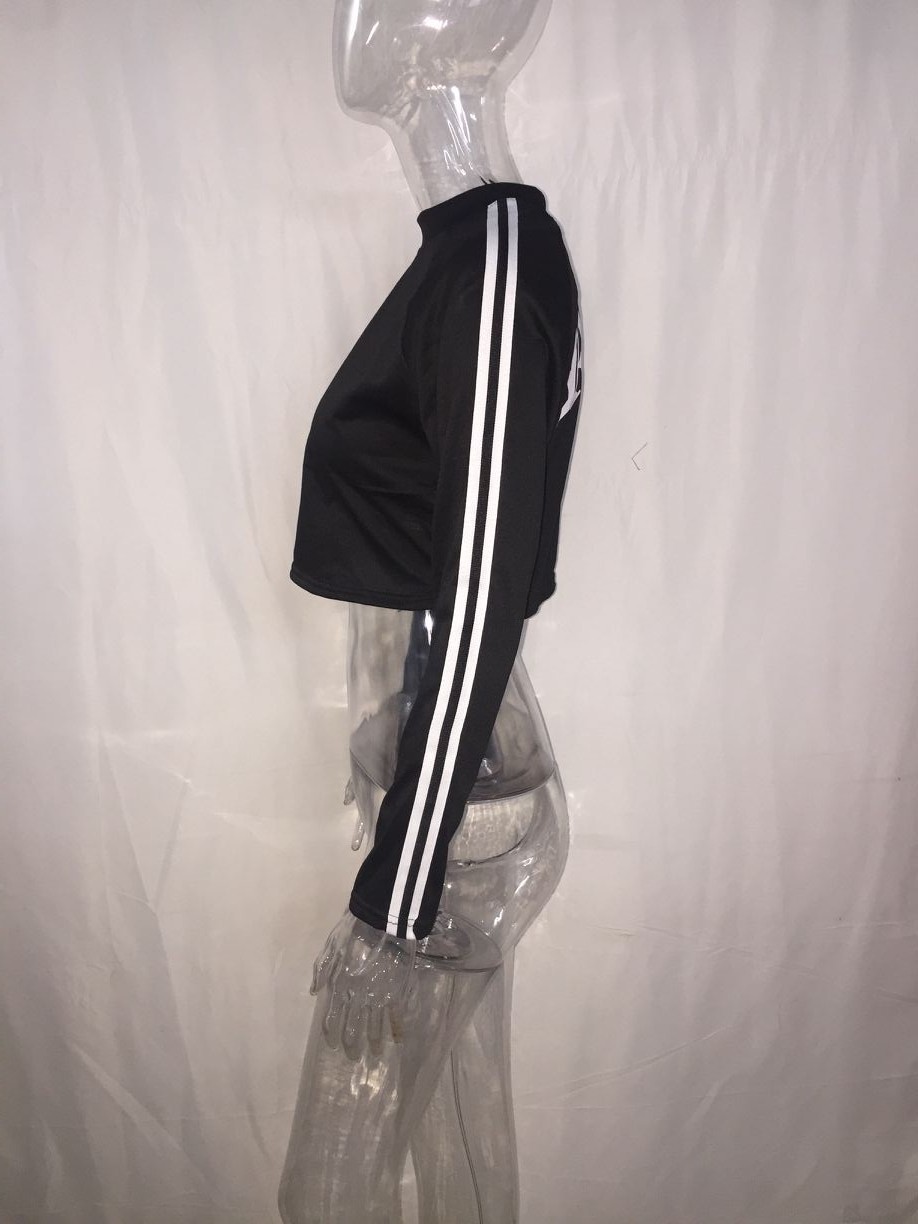 Letter print webbing sweatshirt