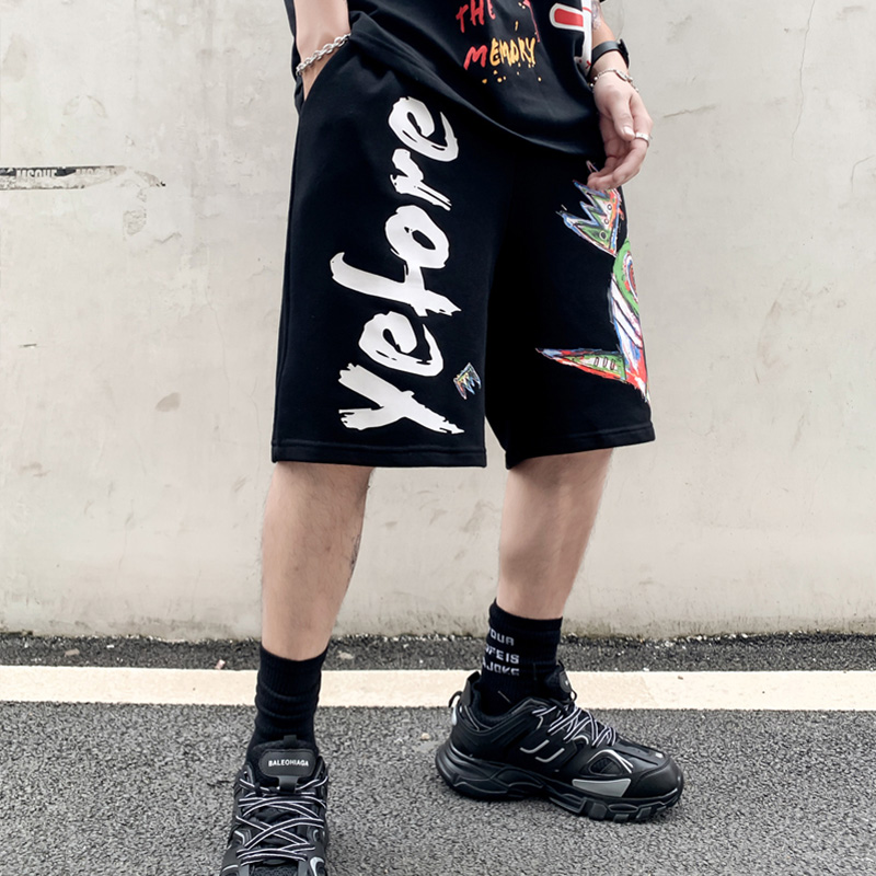Men's letter print shorts