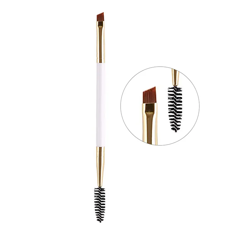 Angled eyebrow powder brush makeup brush tool - White Gold