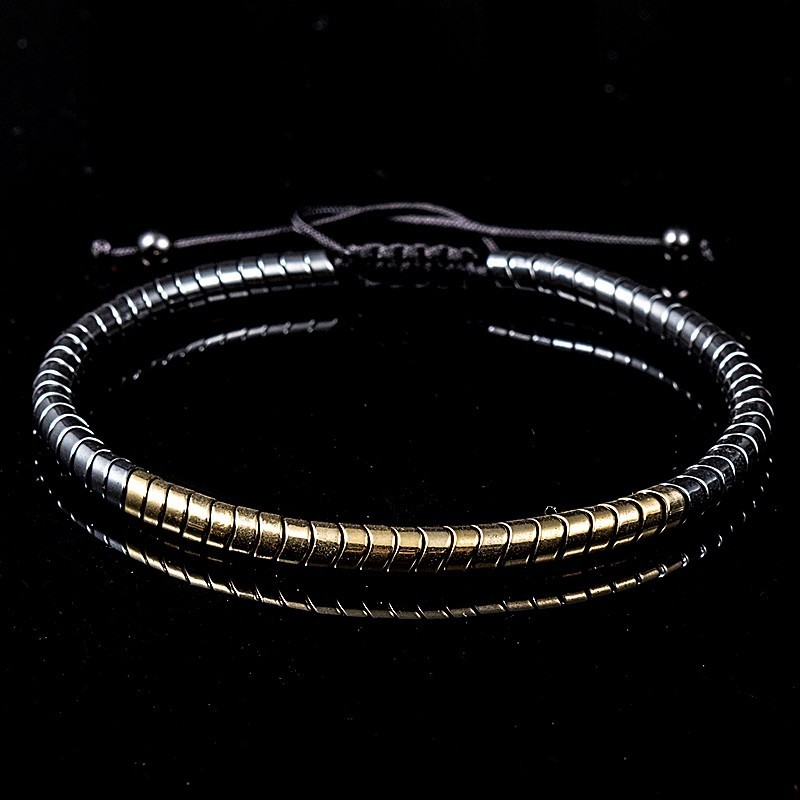 Wave beads hematite personality bracelet