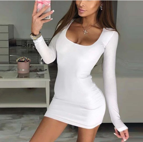 Low neck strapless dress with hips