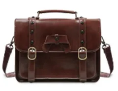 Briefcase ladies handbag bow - Marron - View 1