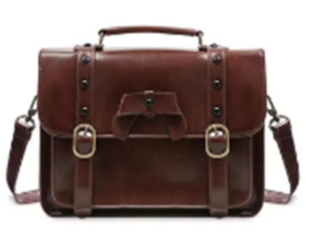 Briefcase ladies handbag bow Marron - Shop at LoveMi