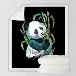 Panda series flannel digital printing blanket