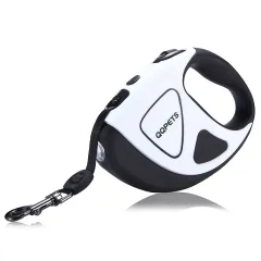 Pet Dog Automatic Retractable Fibre Leash Night Safety LED Shining Automatic Stretching Dog Hand Holding Rope Pet Supplies - White - View 1