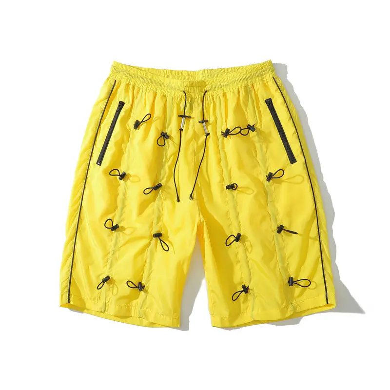 Dark elastic waist drawstring shorts