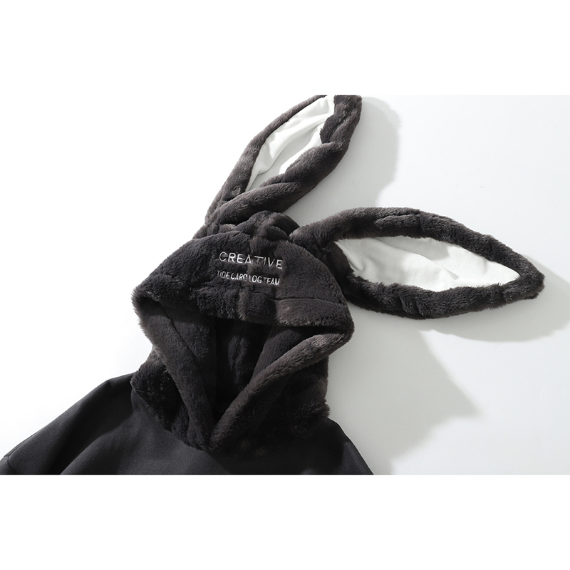 Rabbit ear plush warm sweater