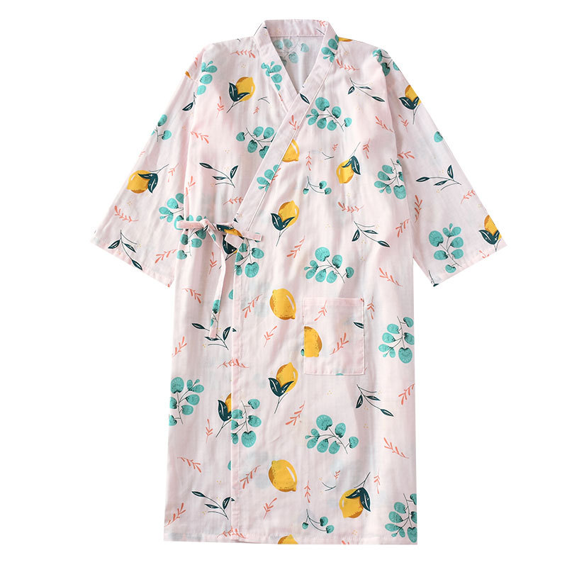 Loose home kimono bathrobe