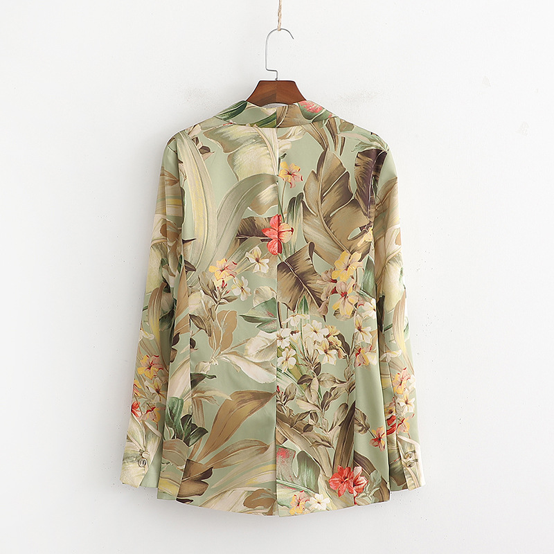 Printed small suit suit jacket